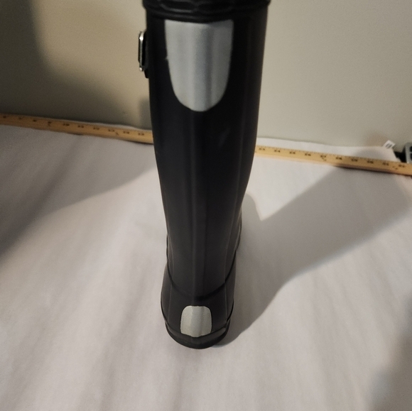 Hunter Original Tall Rain Boots/Wellies Youth Black Matte Unisex 3/B 4/G - Picture 6 of 11